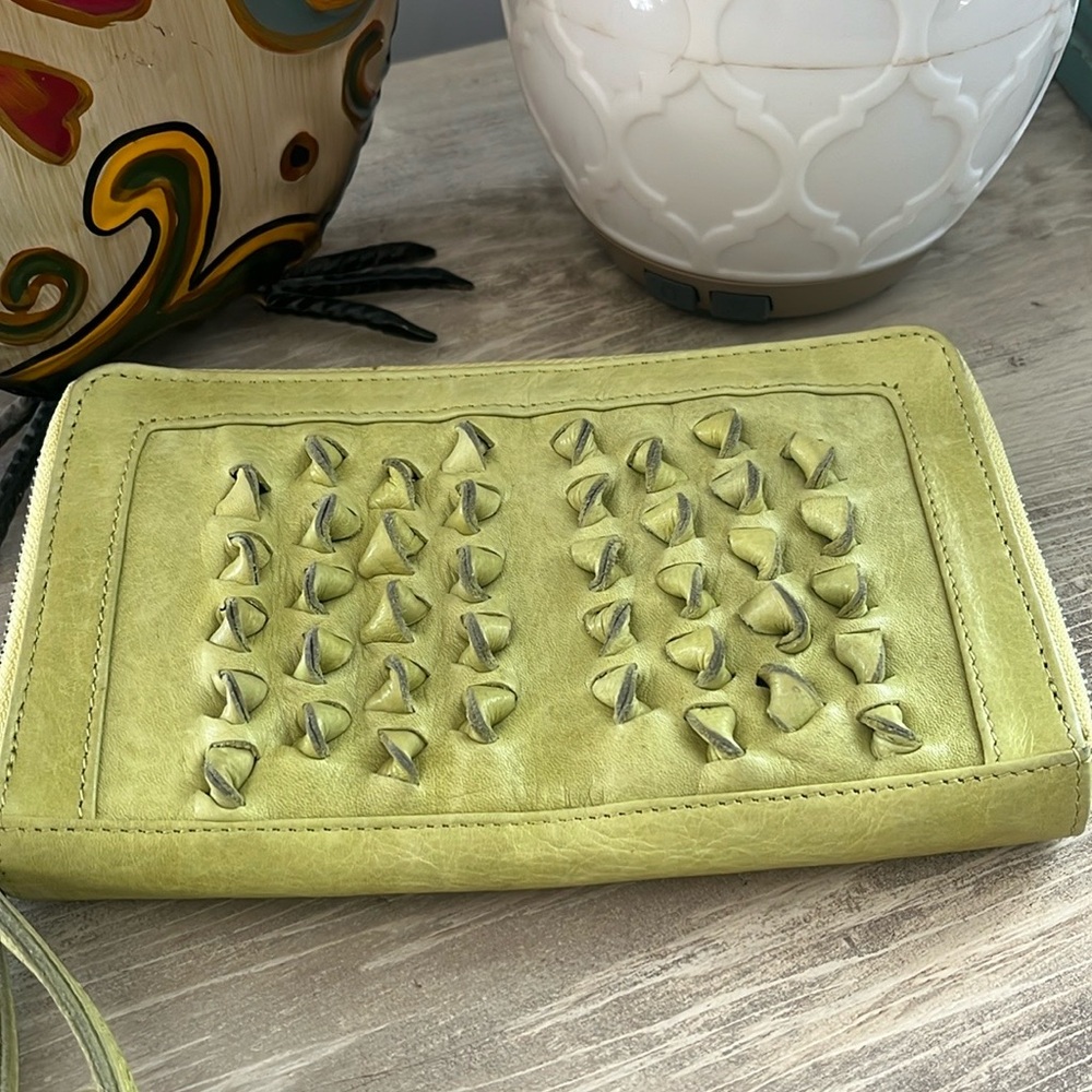 Day & Mood Lily Macrame Twist Leather Wallet Wristlet